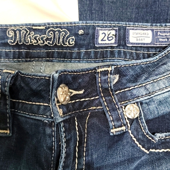MissMe Jeans Size 26 Bootcut - Picture 3 of 3